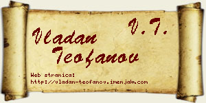 Vladan Teofanov vizit kartica